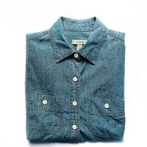 J. Crew Chambray Button Down Top (100% Cotton)
